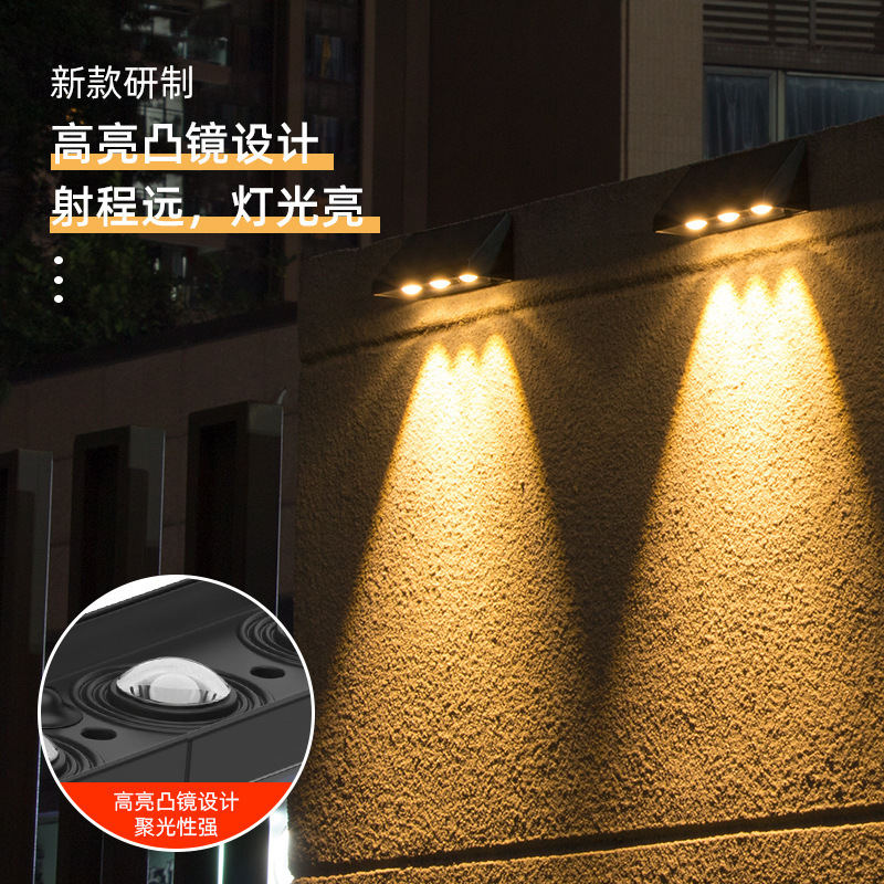 Transfronterizos solar lavadora de pared lámpara LED lámpara de pared lámpara de jardín lámpara de árbol de Navidad impermeable IPX4