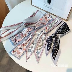 印花小丝巾飘带绑包包手柄批发夏季小丝带发带装饰百搭领巾时尚