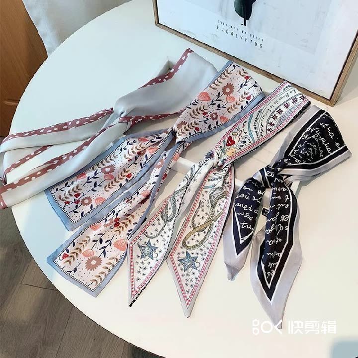 印花小丝巾飘带绑包包手柄批发夏季小丝带发带装饰百搭领巾时尚|undefined