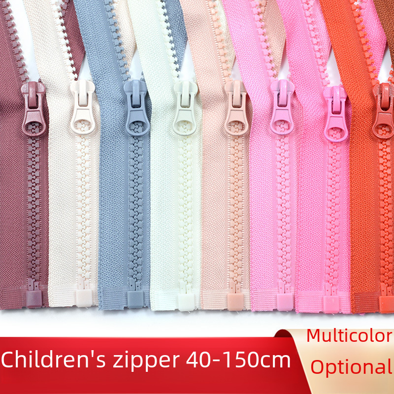 Children's long jacket with zipper