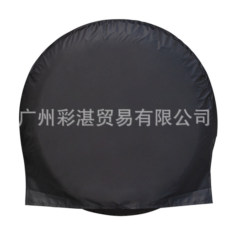 Cross-Border Car Tire Cover with Windproof Hook, Universal Tire Cover, Oxford Cloth Waterproof, Sun-Proof, and Dirt-Proof Spare Tire Cover