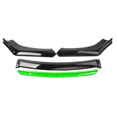 Civic Special Front Lip Bumper – Other Car Modifications - black-green-tongue-set
