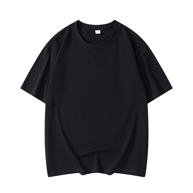 Camiseta blanca de manga corta de algodón puro para hombre, talla europea y americana extragrande de 280 g, personalizada, moderna y fresca para el verano. image 13