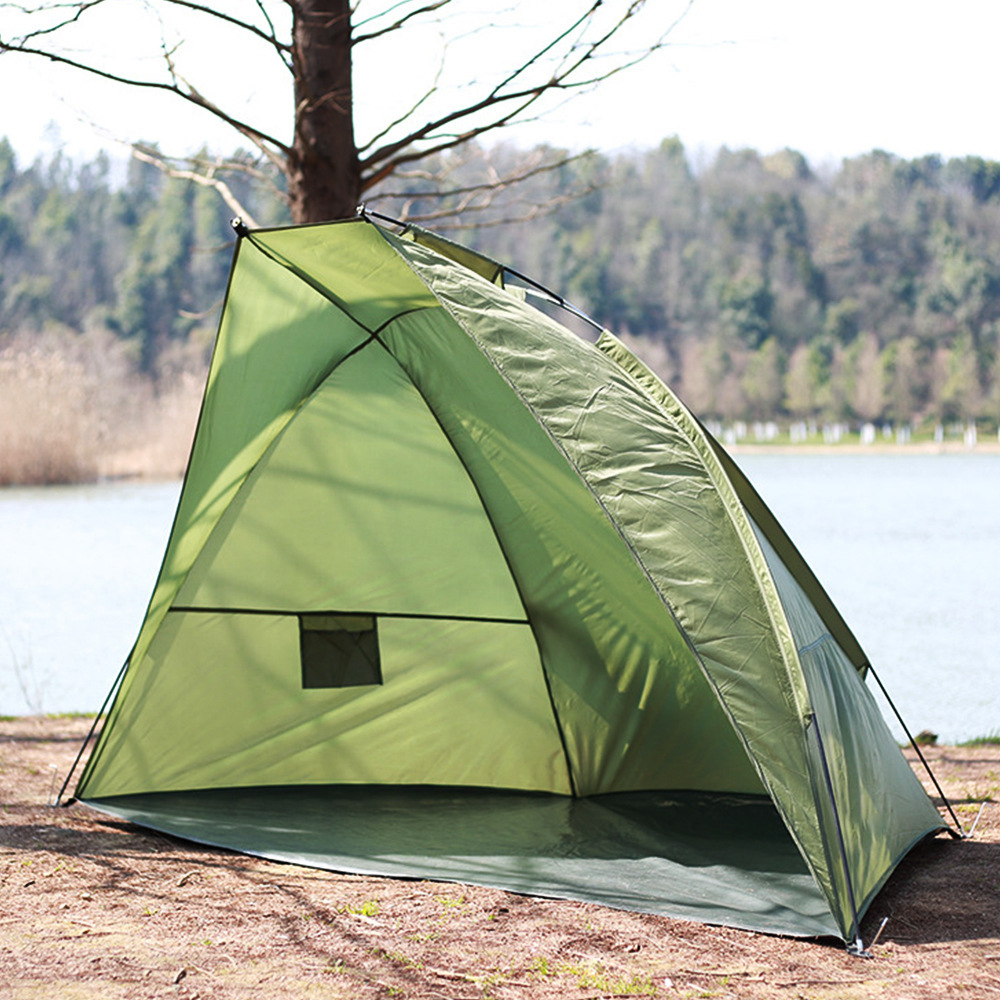 Camping al aire libre tolva sombra impermeable transpirable protección solar campo completamente automático sin construir tienda de campaña de apertura rápida portátil