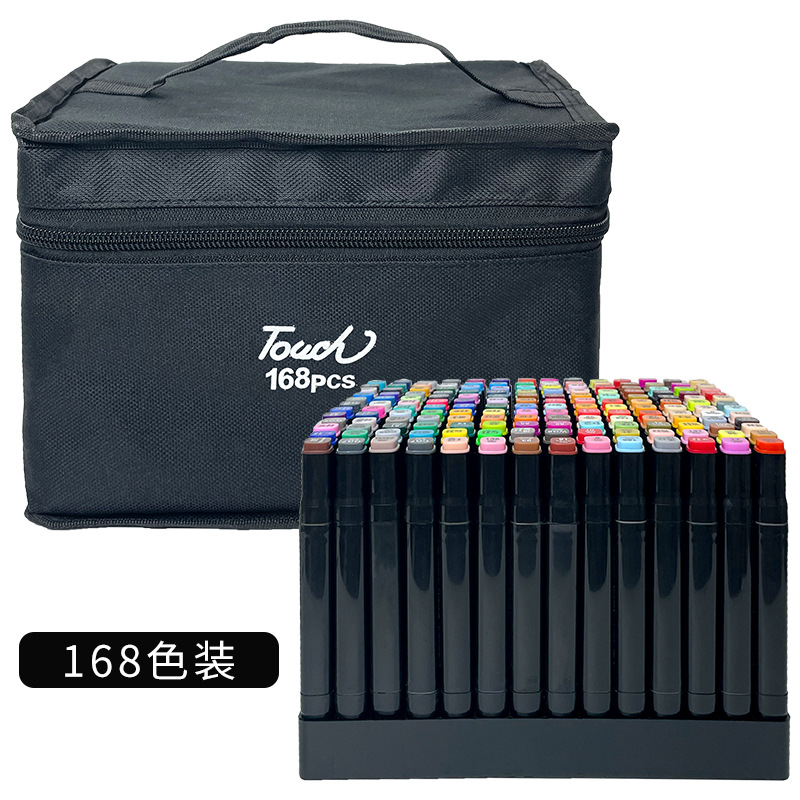 Directo de fábrica de doble cabeza marcador Portátil Bolsa aceitosa acuarela pluma pintura diseño 24 colores 48 colores 80 colores en stock