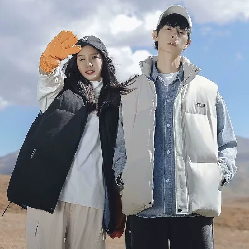 Мужская рабочая одежда для пар, жилет, мужская зимняя верхняя одежда, жилет без рукавов, поясная одежда, хлопковая куртка, зимняя одежда для пар