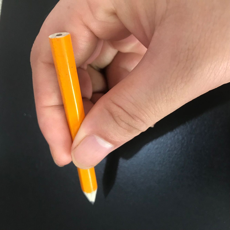 装饰画配件包铅笔 儿童写字小笔头橙色笔杆迷你六角笔