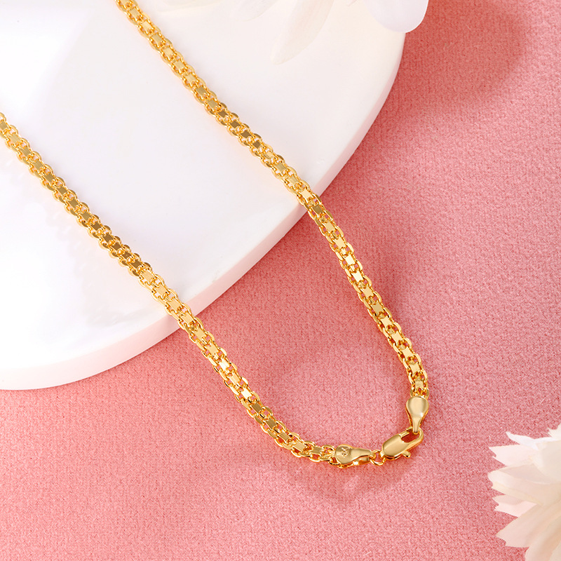 Xuping aleación de cobre de otoño y invierno de simulación galvanizado 24K collar de moda de mujeres joyas de comercio exterior transfronterizas simple joyería