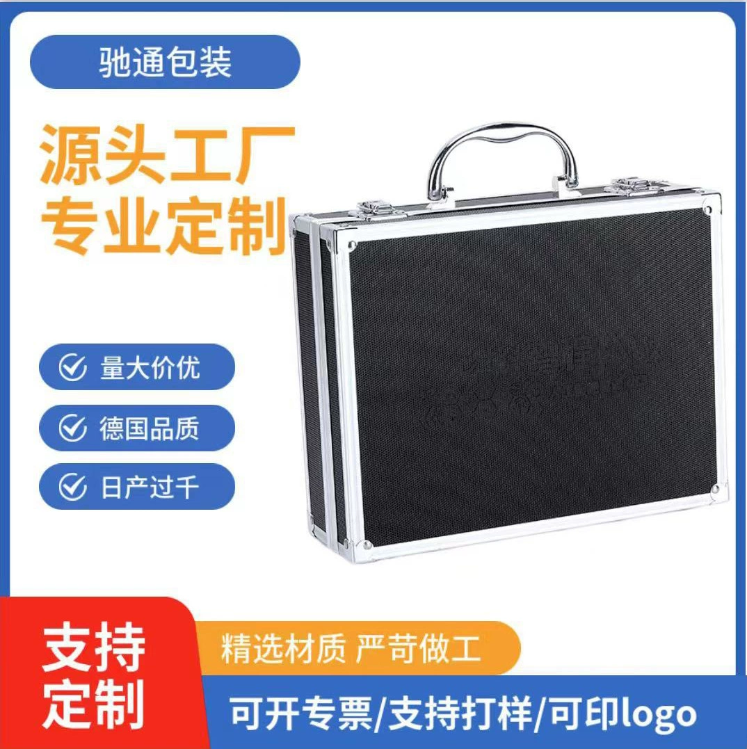Ящик для инструментов из алюминиевого сплава небольшого размера Портативный ударопрочный ящик для дисплея прибора может быть напечатан Логотипом Коробка оборота деталей оборудования