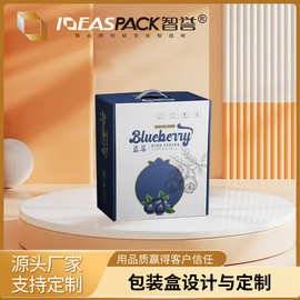 蓝莓手提礼盒包装箱 通用水果包装礼盒防潮加厚手提水果盒可定 制