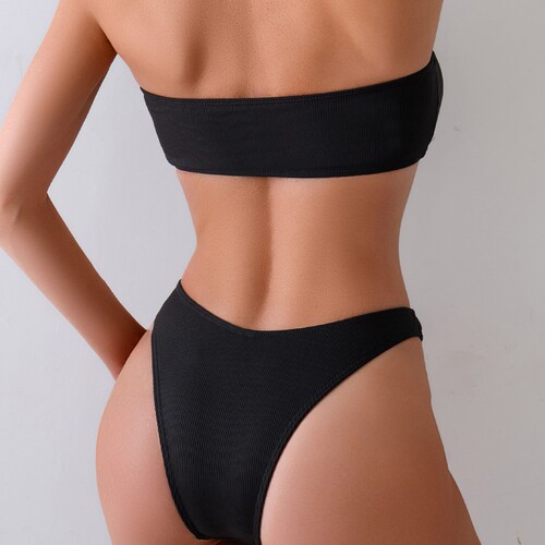 2025 New Bikini Cross-border Europe and America AliExpress Halter Neck Two-way Sexy Bikini Split Bathing Suit for Women 