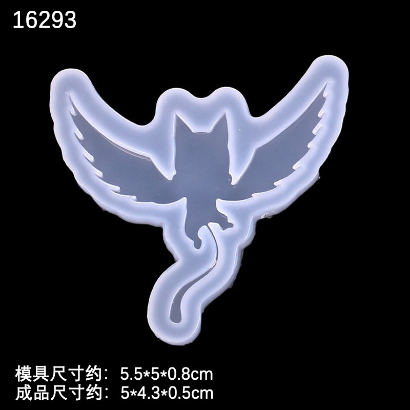 Espejo 7 gato gatito Fox ciervos resina UV cristal epoxi molde DIY accesorios de la joyería parche herramienta