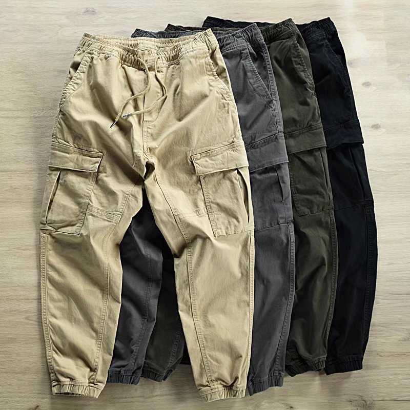 Functional Pants Men's Wear-Resistant Loose Casual Long Pants Fashion Trend Large Pocket Work Pants 2025 Spring and Autumn