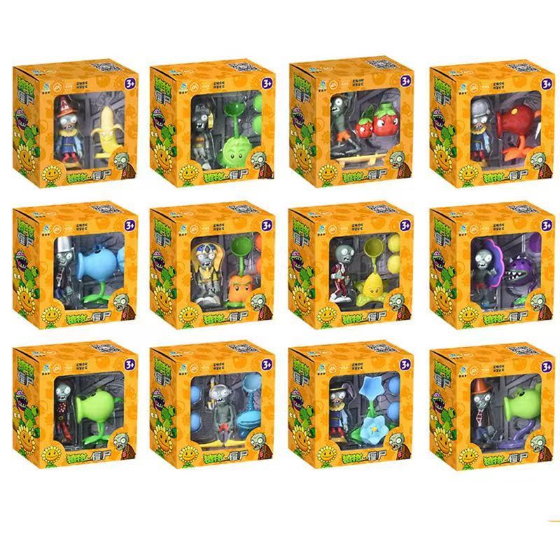 Genuino Plants vs. Zombies Toys Caja ciega Hielo Sandía Pimiento Dulce y repollo Lanzador Monopatín Noble Concha al acecho