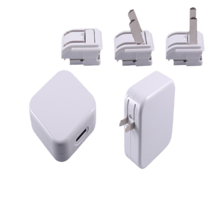 30W线卡充电器外壳/TYPE-C折叠式适配器外壳/塑胶电源外壳厂家814