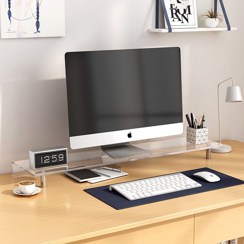Desktop Computer Elevated Acrylic Monitor Screen Bracket Office Desktop Storage Rack Laptop Storage Rack