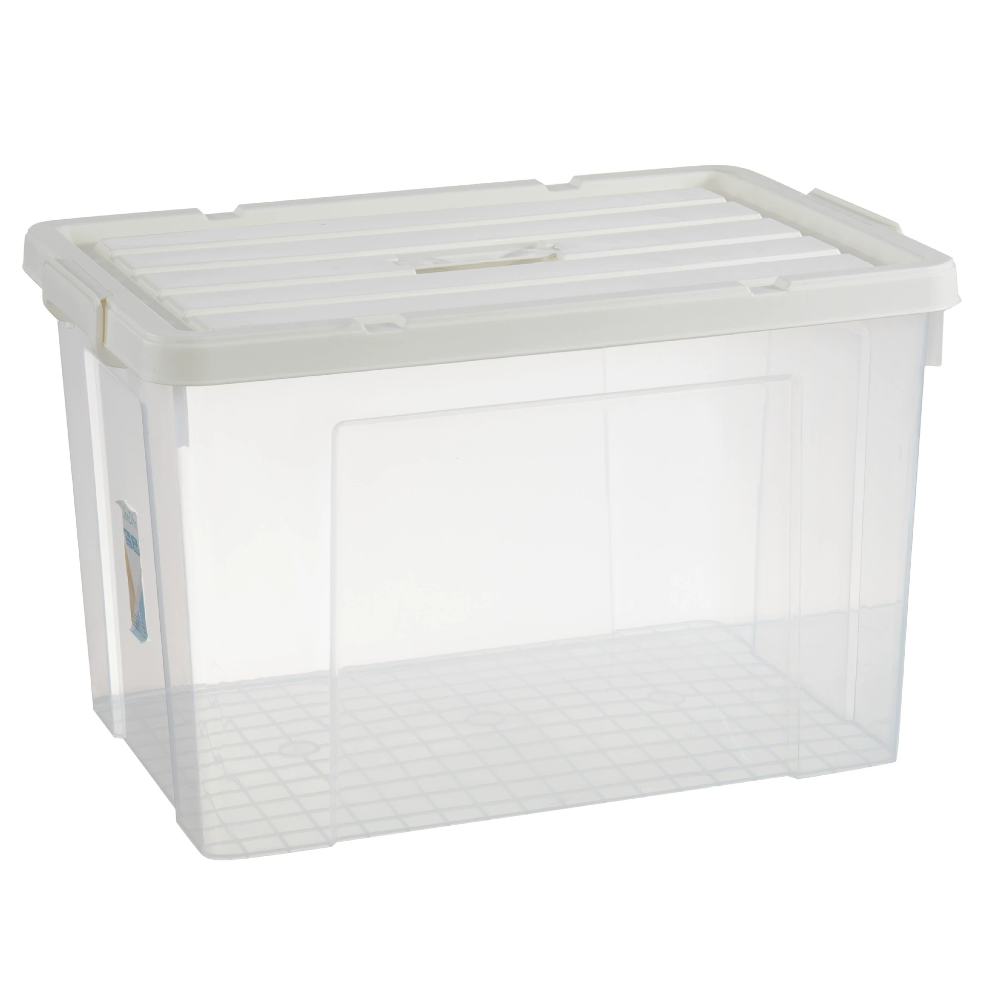 Handheld Transparent Plastic Storage Box, Portable Organizer with Lid, Multiple Sizes 14–63.5 cm