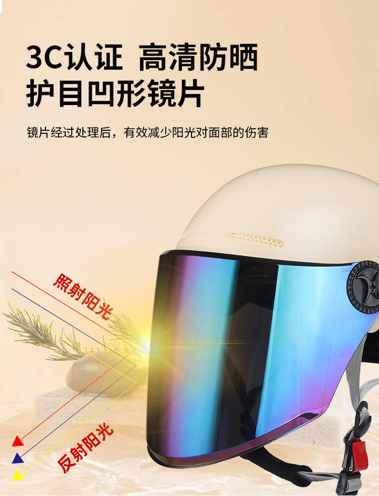 3C Certified Electric Motorcycle Helmet Sunscreen Summer