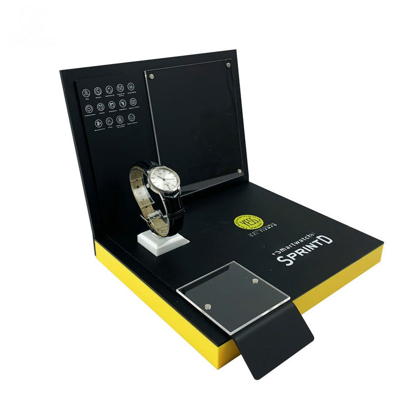 定 制亚克力展示架led发光展示台智能电话手表展览陈列架厂家