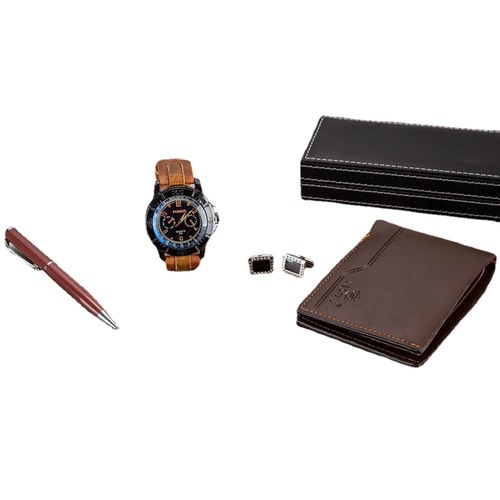 Men's gift set with exquisite packaging, watch plus wallet, cufflinks and pen set, foreign trade hot-selling creative combination set
