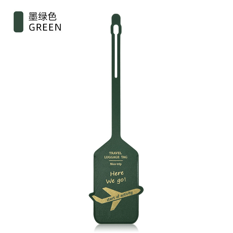 国境を越えた現物の両面puは革の荷物札を厚くして金の飛行機にアイロンをかけます。|undefined