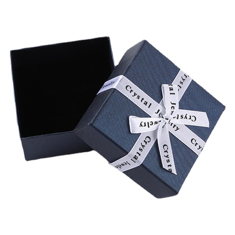 Letras inglesas arco cinta tapa caja de regalo collar de joyería caja de regalo de cumpleaños caja de regalo