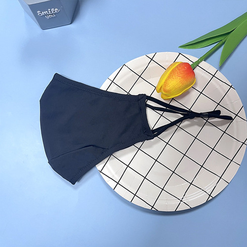 Classic Black Summer Ice Silk, Washable Outdoor Breathable Sunshade, Thin Cooling Beige Dust Mask, Wholesale