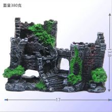 鱼缸假山造景树脂城堡树屋水族箱装饰假水草房子木屋摆件躲避屋洞