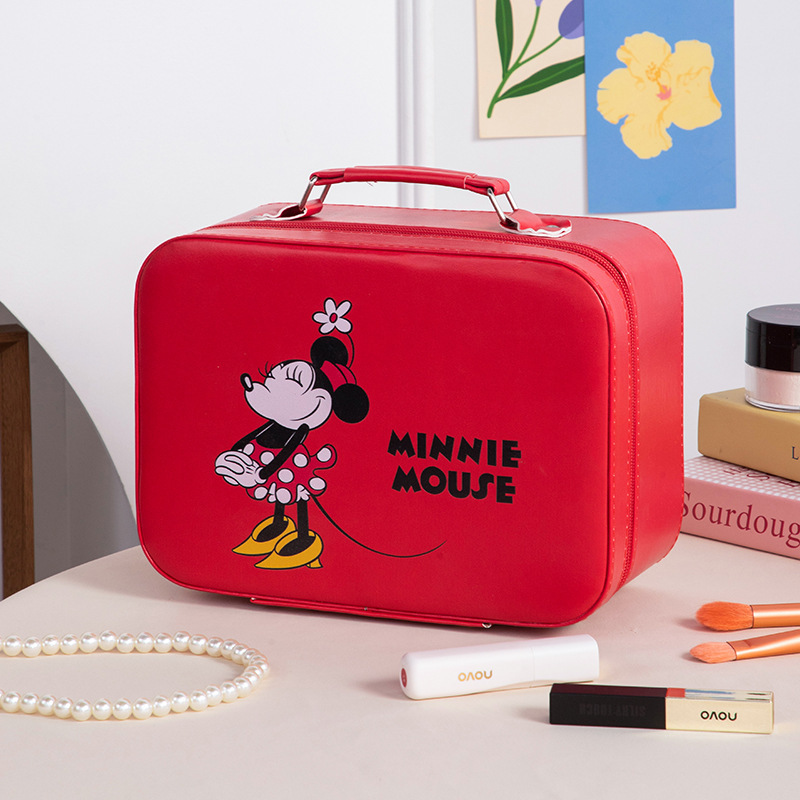 Nueva caja de maquillaje de dibujos animados de alto valor, bolsa de maquillaje portátil de viaje, bolsa de maquillaje portátil de regalo, bolsa de almacenamiento de regalo encantadora