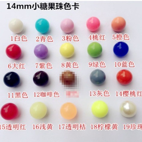 Protección del medio ambiente Plata: 8CM cuadrado suave no poroso cabeza de caramelo oro 14MM cabeza de perlas viscosas de color caramelo