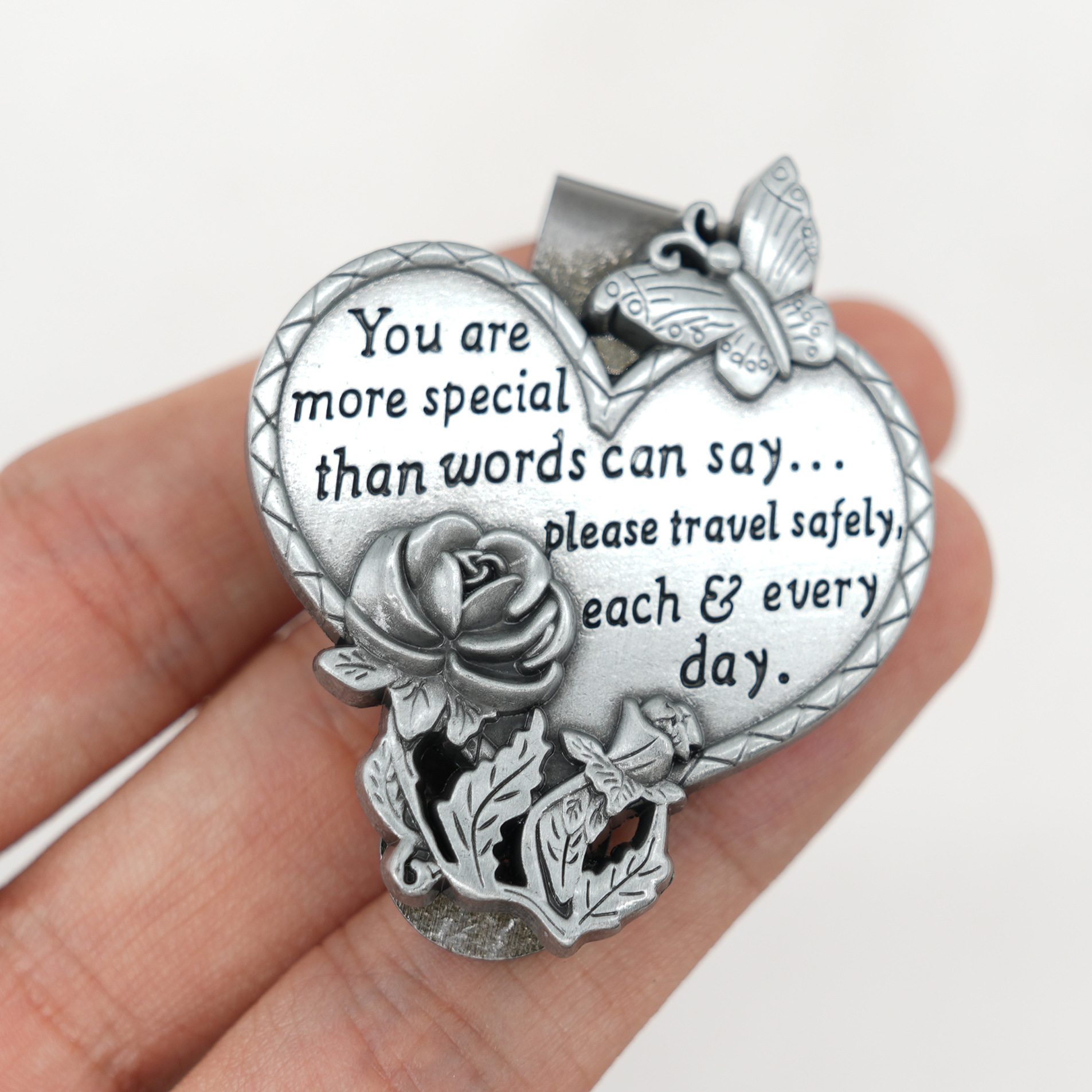 JZ02 Cross-Border Safe Driving Guardian Love Car Sun Visor Decorative Clip Car Interior Hanging Ornament