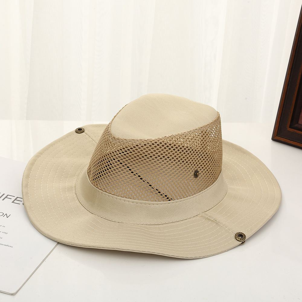 travel breathable men's summer sun hat solar-powered