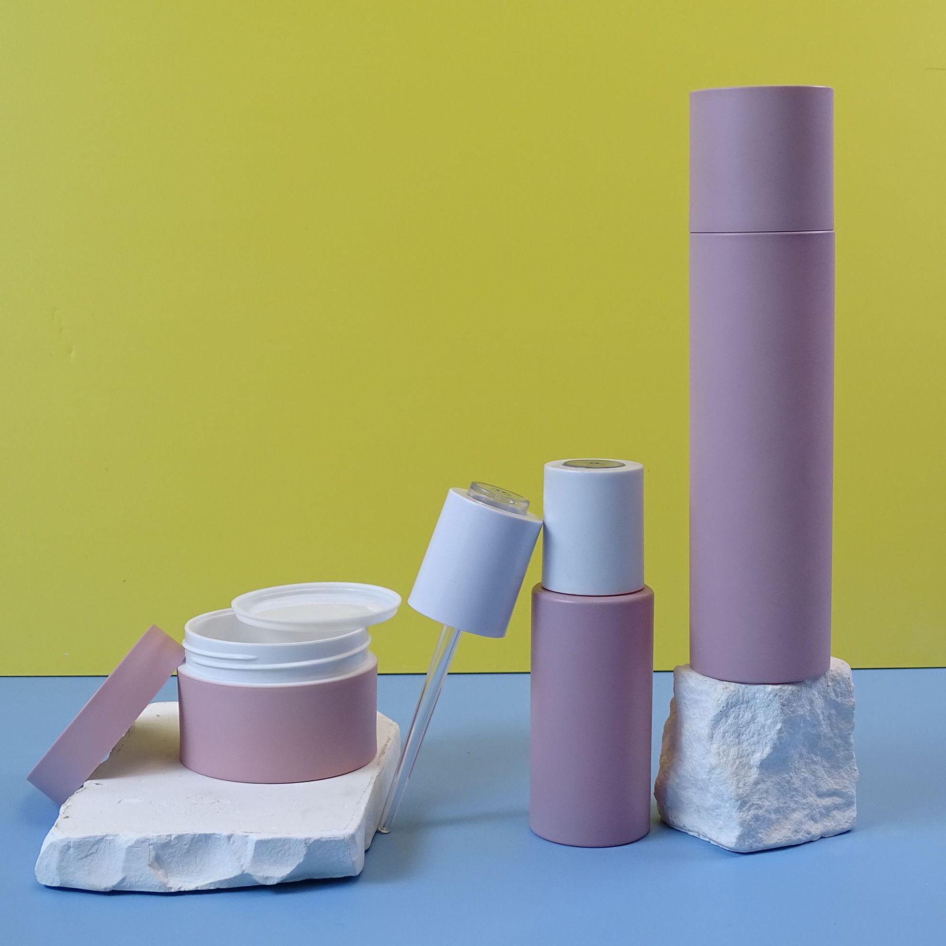 pet40ml滴管精油分装瓶50G膏霜底粉盒150ml爽肤水乳液按压瓶丝印