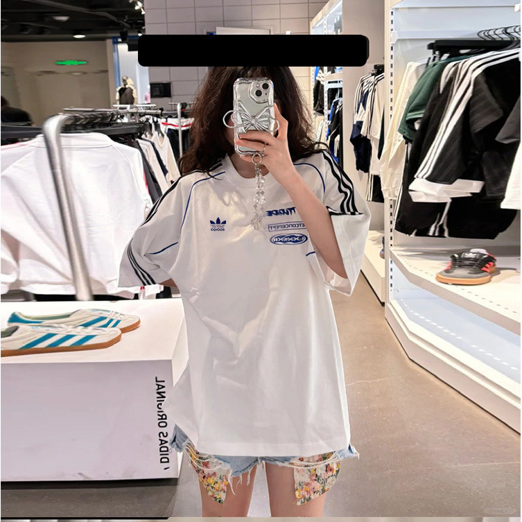 Clover Short-Sleeved T-Shirts for Men and Women in Summer American Street Trendy Half-Sleeved Tops Loose Casual Trendy Brand T-Shirts