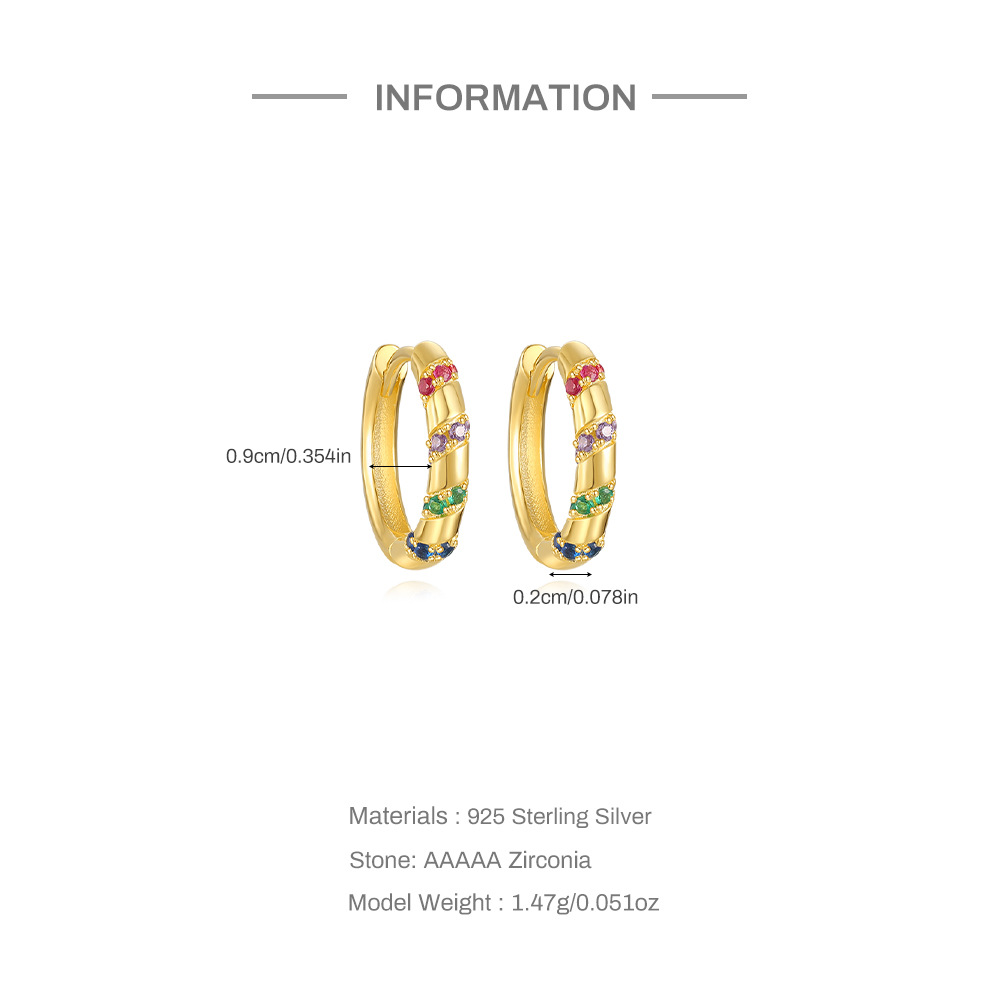 5g Weight 925 Sterling Silver Ear Needle Material Zircon Inlay Material Earrings Classification 1 Pair Quantity Holiday, Travel, Daily Occasion 925 Sterling Silver Material Geometric Pattern Women's Gender Plating Design Simple Style Style 1 Pair 925 Sterling Silver Zircon Geometric Earrings 无