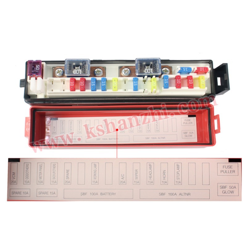 Caja de fusibles de carretilla elevadora 91A04-36020 para Mitsubishi F18C / F14E accesorios de carretilla elevadora 91A04 - 26022