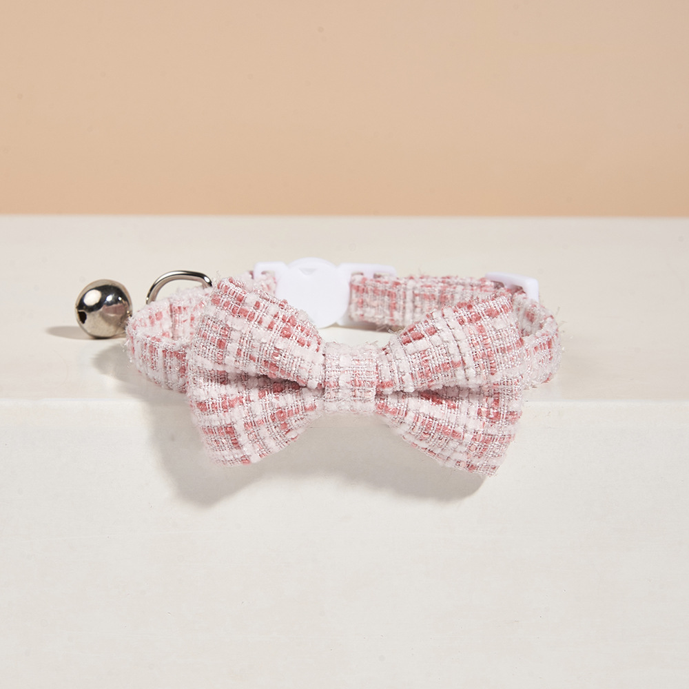 TANPOPPO pequeña fragancia collar de gato pajarita de mascota hebilla de seguridad lazo decorativo anillo de gato fábrica al por mayor