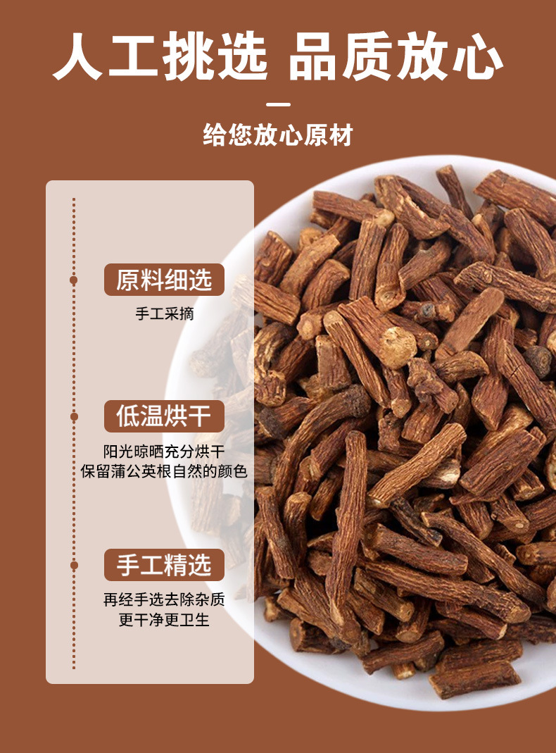 Dandelion Root (Taraxacum officinale) — Dried Food-Herb Root for Wellness Tea, 500g specifications