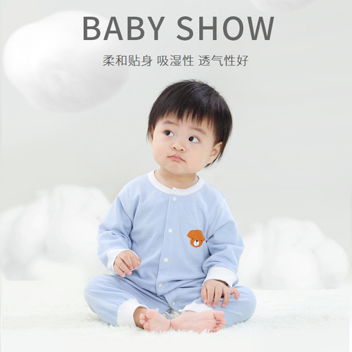 Spring baby one-piece clothes newborn baby clothes pure cotton newborn baby monk clothes air-conditioning spring autumn winter