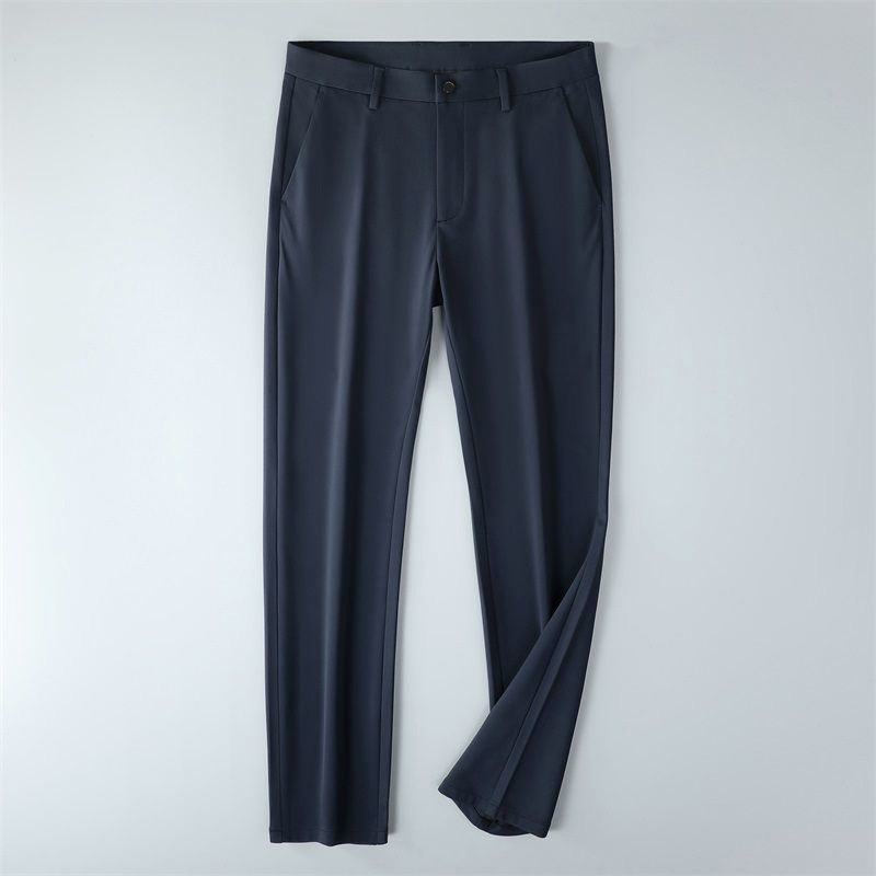 Comercio exterior transfronterizo Delgado verano Pantalones de cintura alta hombres de mediana edad y ancianos estiramiento papá desgaste casual traje de negocios Pantalones