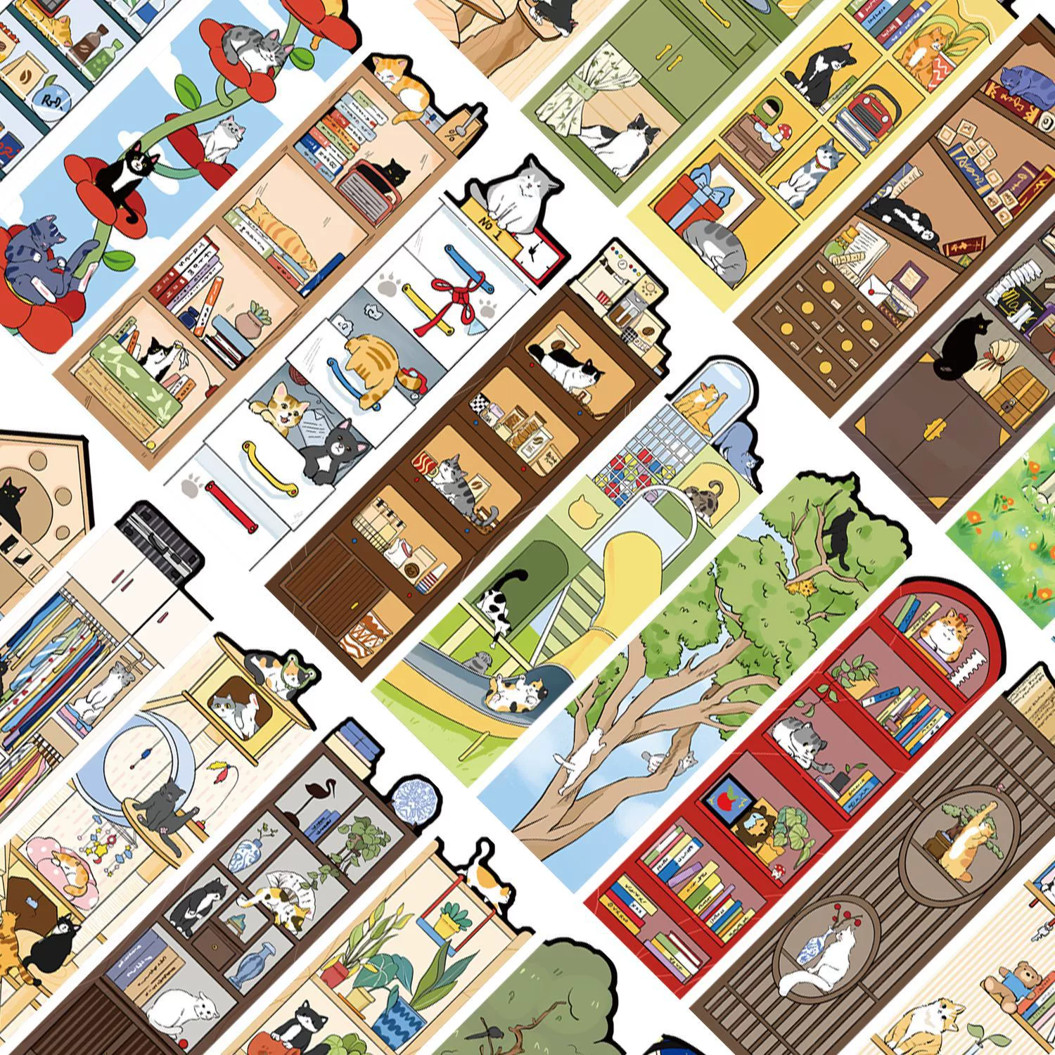 30 Кат Life Bookmark Series Handbook Literary and Creative Material INS Reading Paper Bookmark DIY wholesale