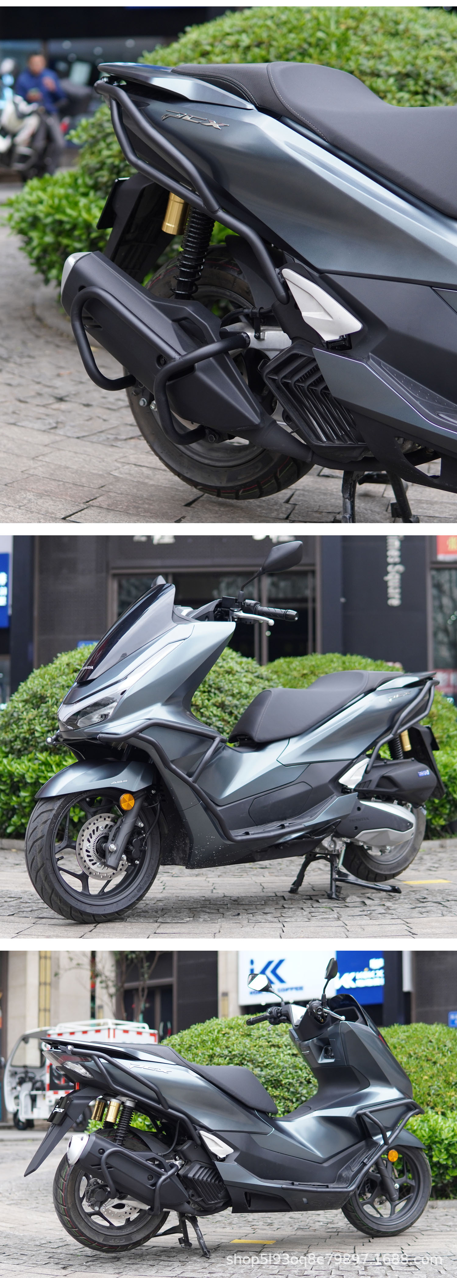 Suitable for 25 Models of Pcx160 Bumper Tail Rack Exhaust Bar Modification Accessories, Non-Destructive Installation Carbon Steel Rear Bumper Motorcycle