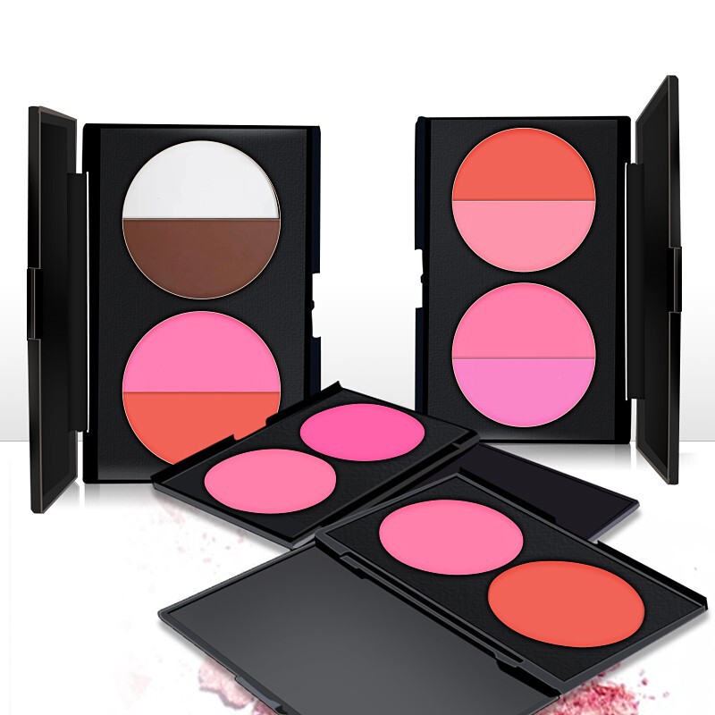 Two-color blush repair Rouge studio large blush plate makeup training studio makeup artist special orange pink