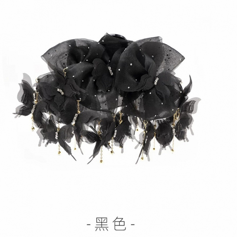 氛围感重工蝴蝶鲨鱼夹百搭优雅新中式手工发夹显发量日常气质抓夹|undefined