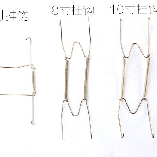 供应四方形款式 6寸弹簧吊盘架、隐形盘架、弹簧挂盘钩