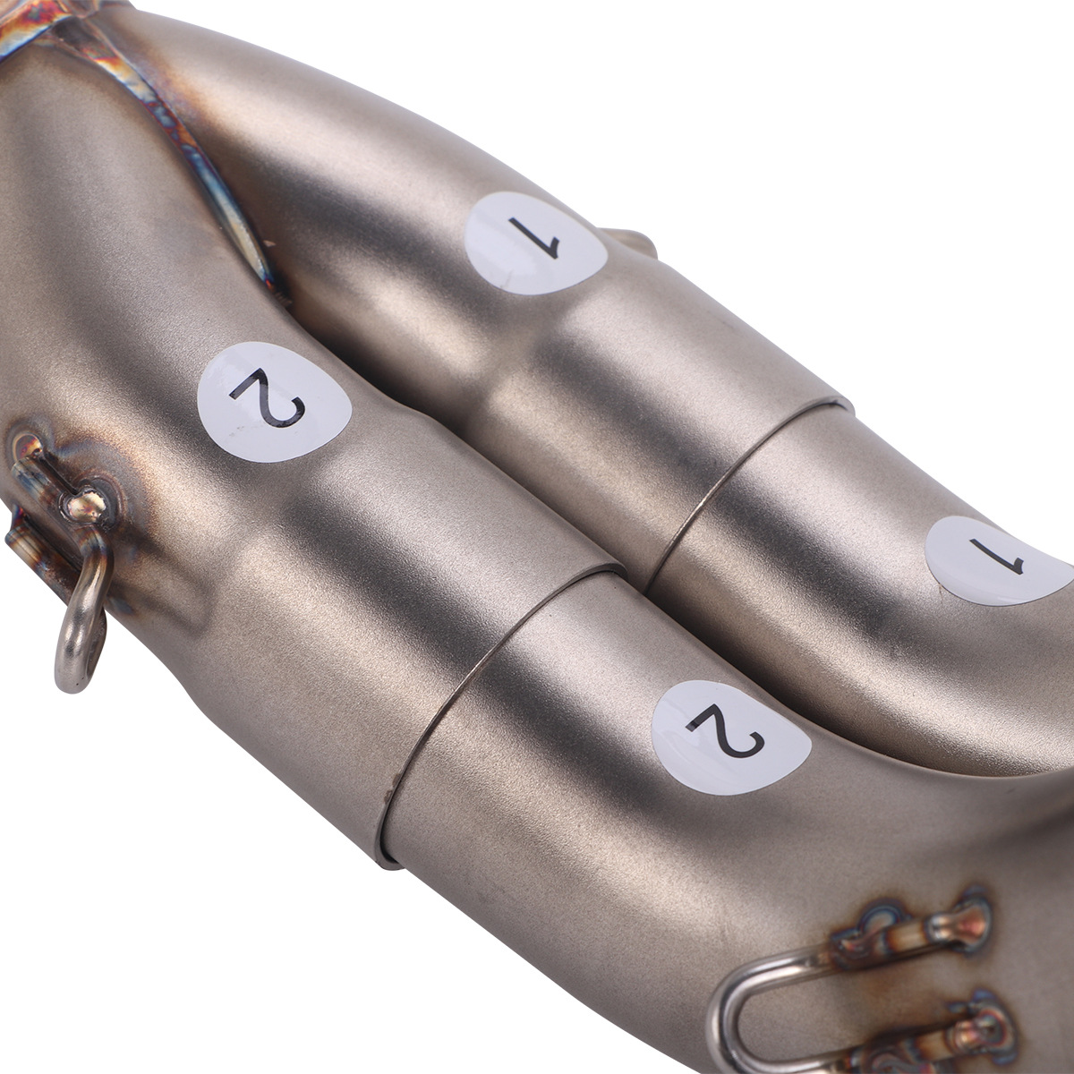 Suitable for modification of the CFMOTO 450MT motorcycle exhaust pipe, 450MT front section fully connects to the original factory diameter muffler