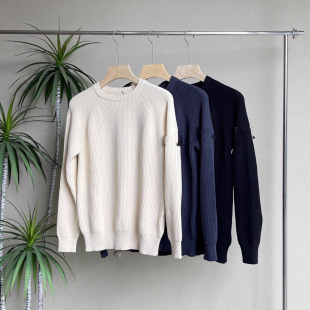 �羳��ʿ���»����ɼ�ɫë�A�Iᘿ������Badge sweater����