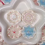 定 制紫色兔兔盘子樱桃草莓盘diy仿真微缩食玩树脂配件冰箱贴手工