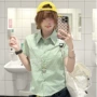 直播格子夏季美式衬衫