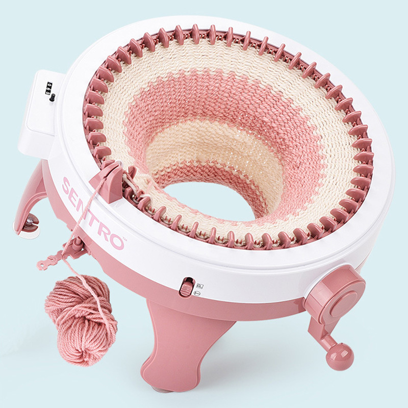 Transfronterizo nuevos niños grandes de bricolaje máquina de tejer a mano barril de juguete máquina de lana 48-PIN mano-cranking estrella barril